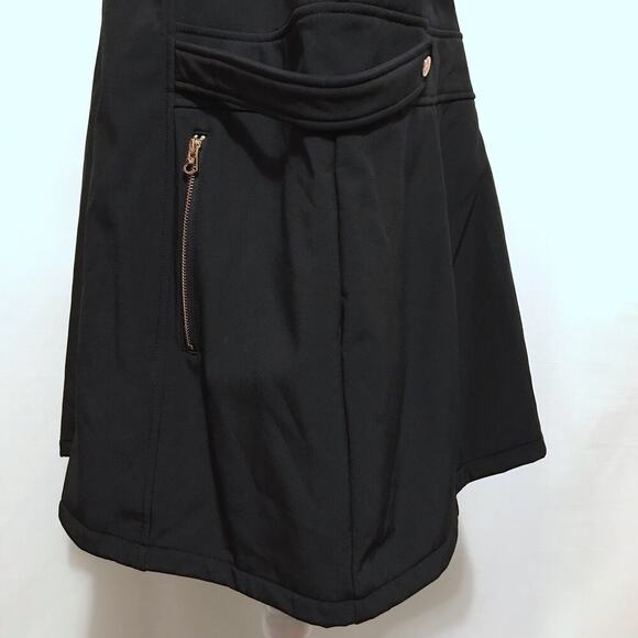 Jessica Simpson NWOT Black Softshell Trench Coat Women 1X - Picture 7 of 16